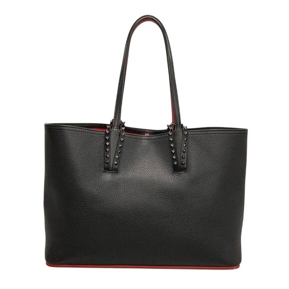 Christian Lou Boutin Handbags - CHRISTIAN LOUBOUTIN Cabata Black Leather Tote Bag